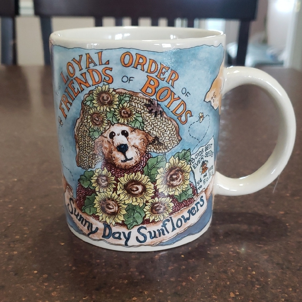 1998 Boyds Bears Mug: Sunny Day Sunflower, Loyal Order of Friends